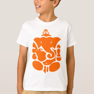 T-shirts Ilustração do Ganesha Laranja