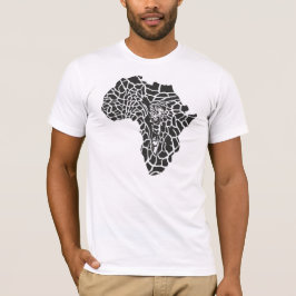 T-shirts ilustração do símbolo África como uma pele do
