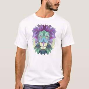 T-shirts Ilustração geométrica do leão