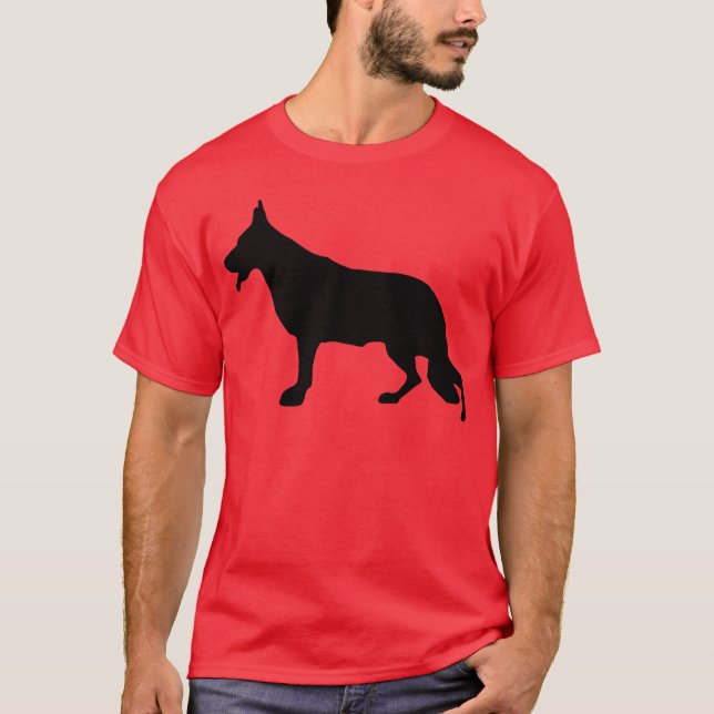 T-shirts ilustração mínima de pastor (Frente)
