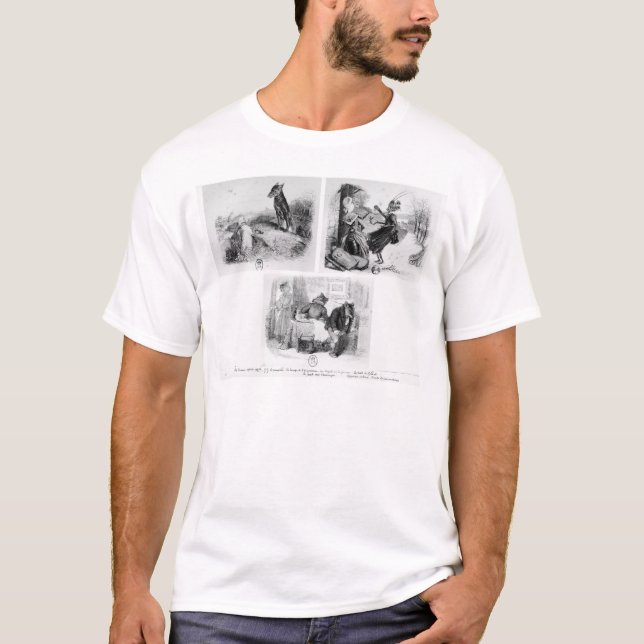 T-shirts Ilustração para 'o lobo e o Lambb (Frente)