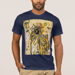 T-shirts Ilustração Patriótica de Estátua da Liberdade 4 de