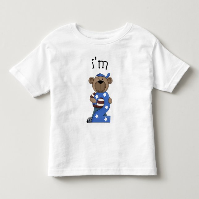 T-shirts Im urso de 2 aniversários (Frente)