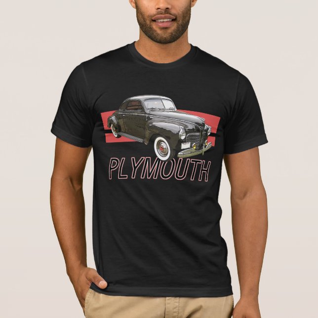 T-shirts Imagem aumentada Digital de Plymouth 1941 preto (Frente)