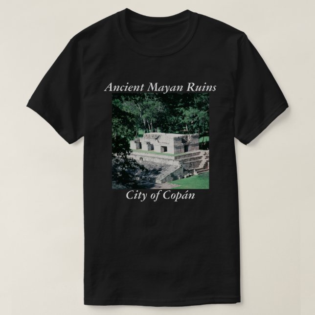 T-shirts Imagem de Copan da antiga Mayan Ruins (Frente do Design)
