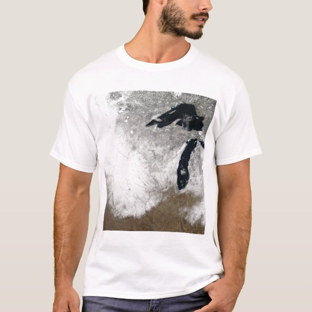 T-shirts Imagem de cor verdadeira da neve (Frente)