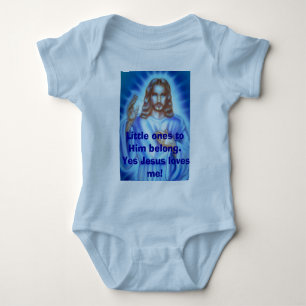T-shirts Imagem de Jesus Azul, as pequenas para ele pertenc