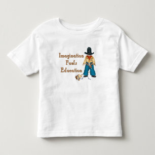 T-shirts Imaginação alimenta educação (cowboy) Toddler T
