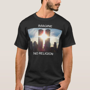 T-shirts Imagine, nenhuma religião T escuro