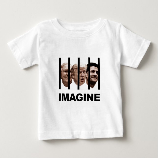 T-shirts Imagine Trump, McConnell e Ryan atrás de Bares (Frente)