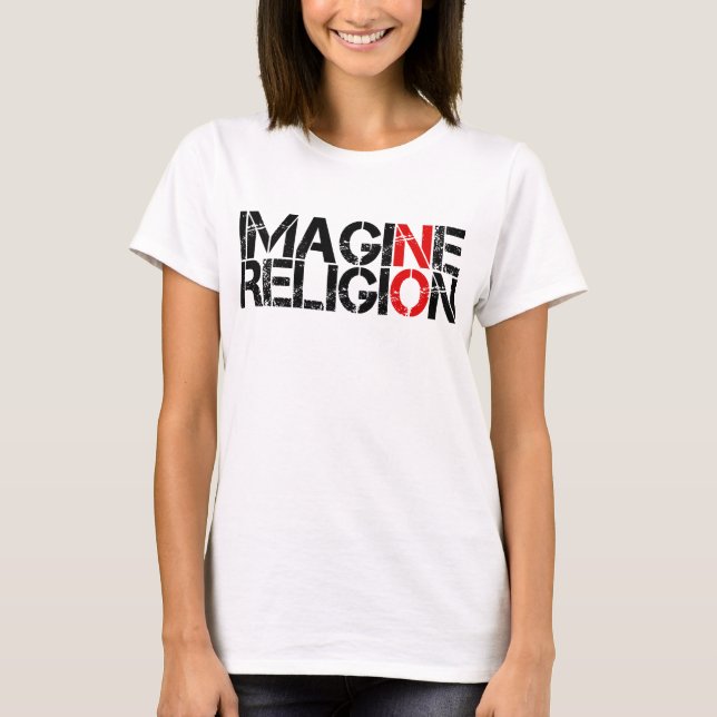 T-shirts Imaginem Nenhuma Religião (Frente)