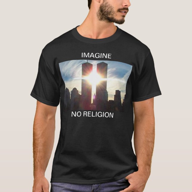 T-shirts Imaginem, Nenhuma Religião Escura T (Frente)