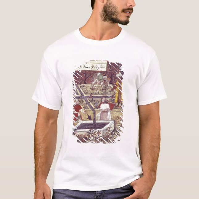 T-shirts Imperador Babur e seu plano do arquiteto (Frente)