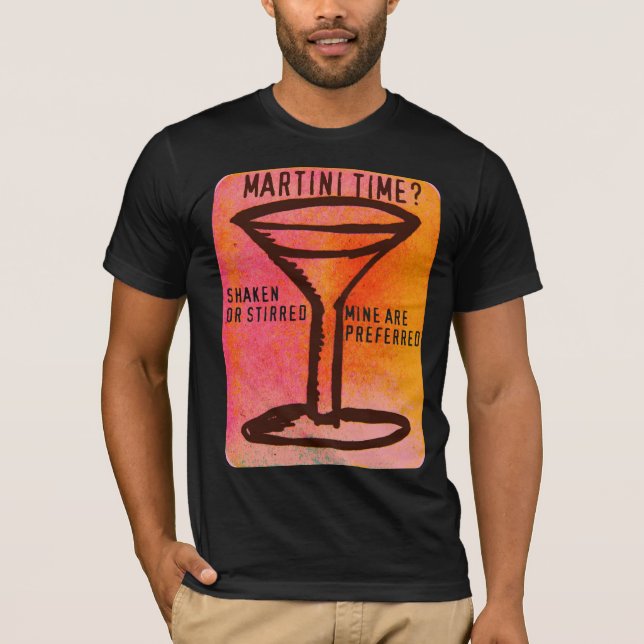 T-SHIRTS … IMPRESSÃO AGITADO OU AGITADO DE MARTINI (Frente)