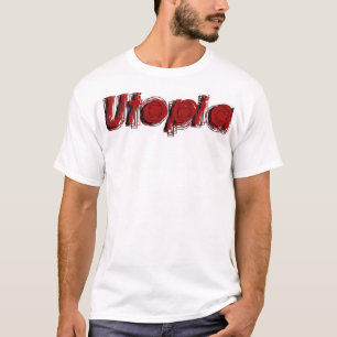 T-shirts Impressão azul de Utopia