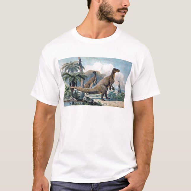T-shirts Impressão da antiguidade de Iguanodon (Frente)