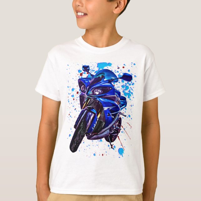 T-shirts Impressão da arte de Yamaha YZF R1 (Frente)