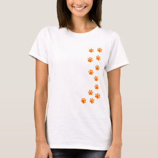 T-shirts impressão da pata - adicione seu próprio nome ou r