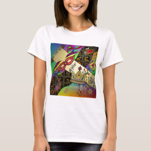 T-shirts Impressão de Arte da Celebração Judaica Purim Esth