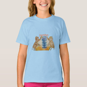 T-shirts Impressão de Arte de Elefantes Africanos Crianças