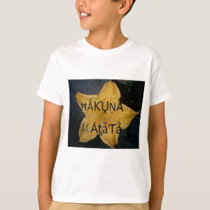 T-shirts Impressão de Arte do Ouro Star Hakuna Matata