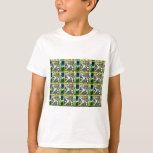 T-shirts Impressão de Arte Mosaica Divertida Contemporânea 