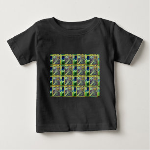 T-shirts Impressão de Arte Mosaica Divertida Contemporânea