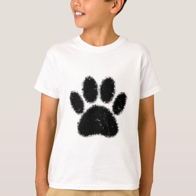 T-shirts Impressão De Canas De Cães Sólidas E Afastadas (Frente)