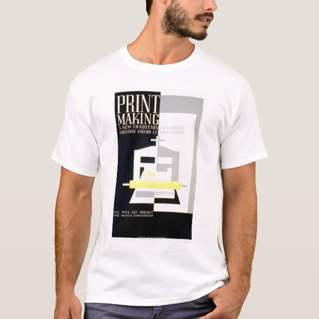 T-shirts Impressão de cor que faz WPA 1938 (Frente)