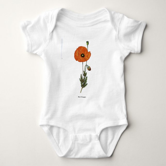 T-shirts Impressão de de Botânica com Flor (Frente)