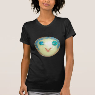 T-shirts Impressão/Gráfico de Cabelo Azul Emoji Art