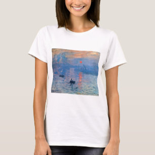 T-shirts Impressão, nascer do sol por Claude Monet