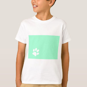 T-shirts impressão verde-azul-clara neon