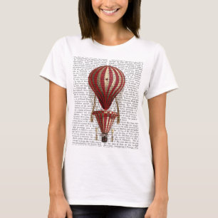 T-shirts Impressão Vermelho de Balão de Ar Quente