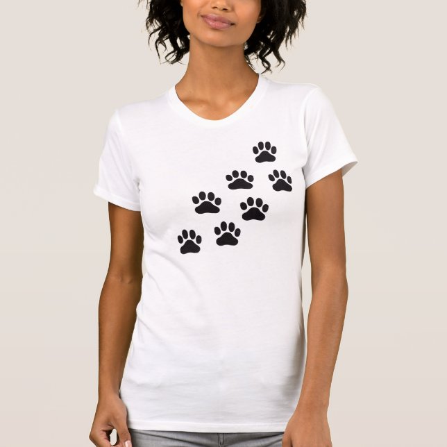 T-shirts Impressões da pata de Muiltiple (Frente)