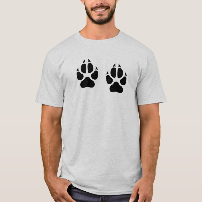 T-shirts Impressões do lobo (Frente)