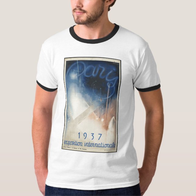 T-shirts Impressões retros do anúncio do poster das viagens (Frente)