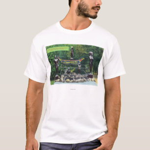 T-shirts Indiano da garganta de Capilano que deseja a vista