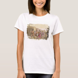 T-shirts Indianos de Lahoutan, Canadá (gravura da cor)