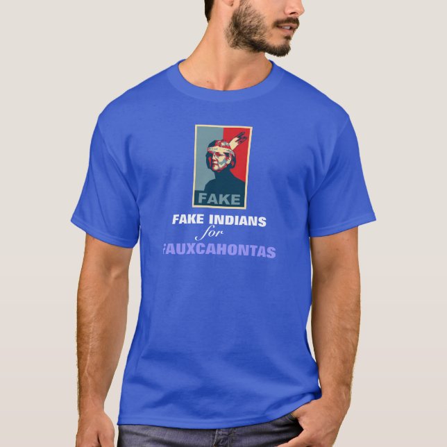 T-shirts Indianos falsificados para Fauxcahontas (Frente)