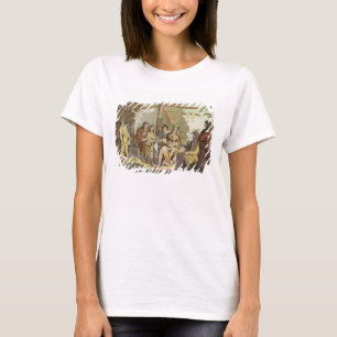 T-shirts Indianos que trocam com o La Perouse em Canadá