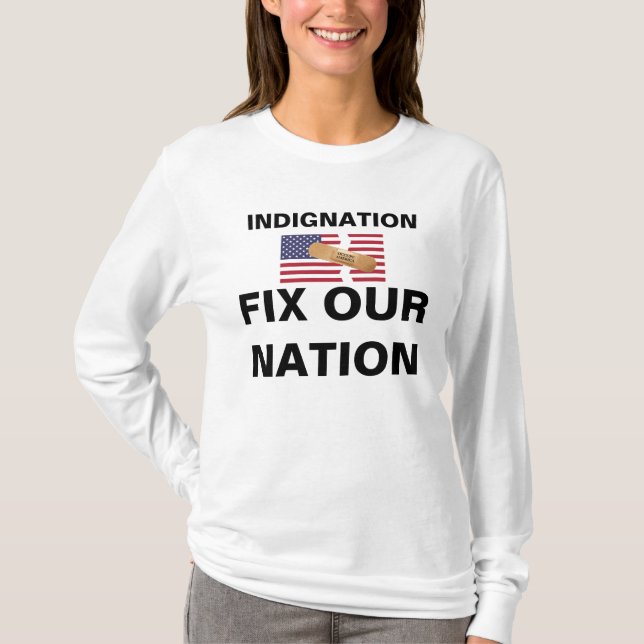 T-SHIRTS INDIGNAÇÃO CORRIJA NOSSA NAÇÃO (Frente)