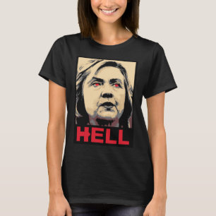 T-shirts Inferno curvado de Hillary Clinton - Anti-Hillary