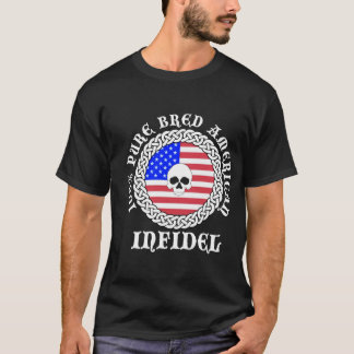 T-shirts Infiel americano produzido puro de 100%