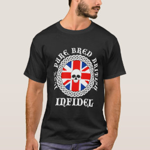 T-shirts Infiel britânico produzido puro de 100%