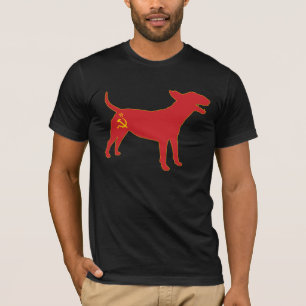 T-shirts Inglês bull terrier/T comunista de URSS