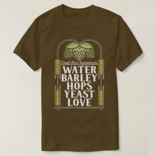 T-shirts Ingredientes da cerveja do artesanato que fabricam