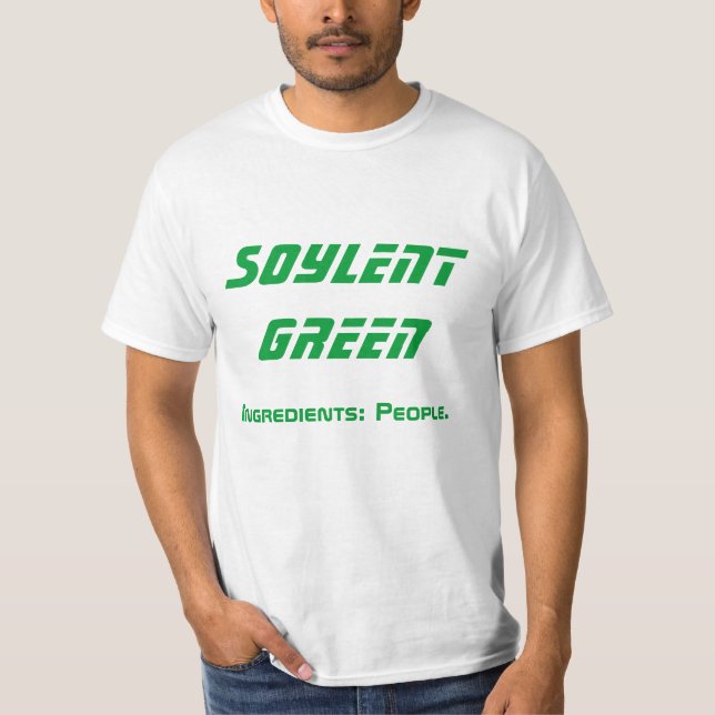 T-shirts Ingredientes verdes de Soylent (Frente)
