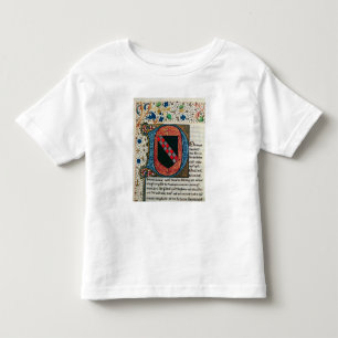 T-shirts Inicial "D" de Historiated que descreve a brasão