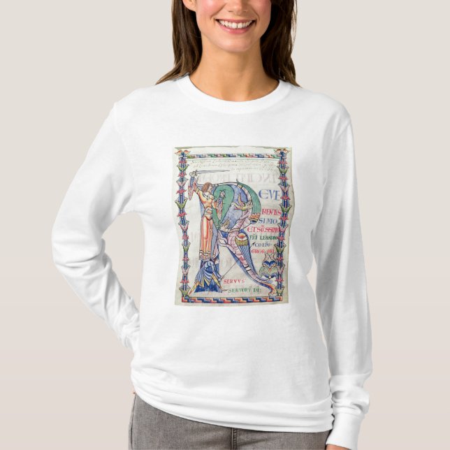 T-shirts Inicial 'R de Historiated (Frente)